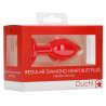 Ouch! Plug Bijou Anal Silicone Heart Rouge 6 x 2.8 cm